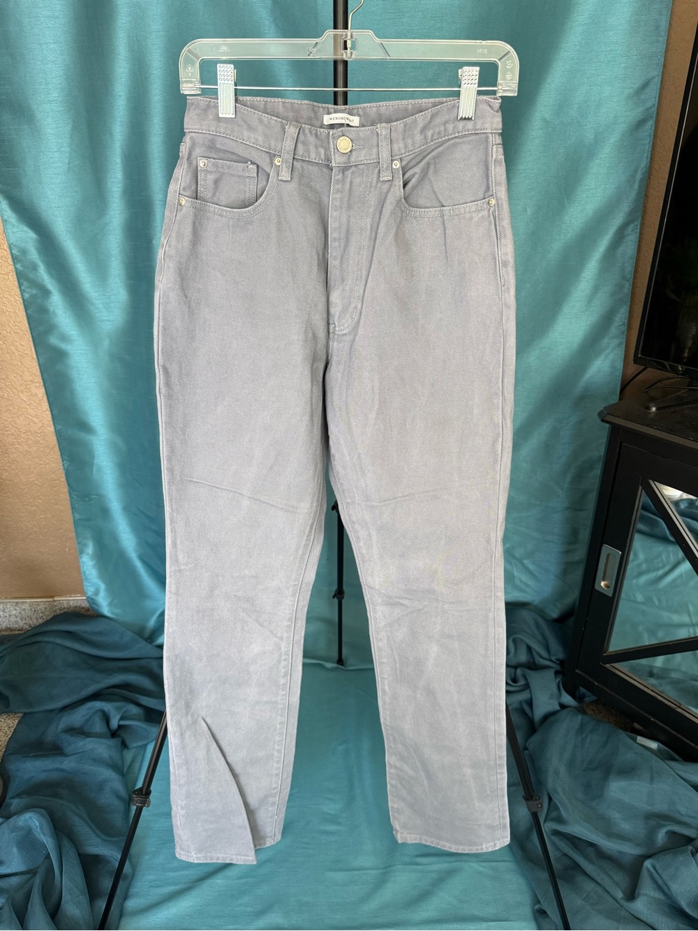 WEWOREWHAT Gray High Rise Straight Leg Jeans Size 27 Y2K 90s Denim